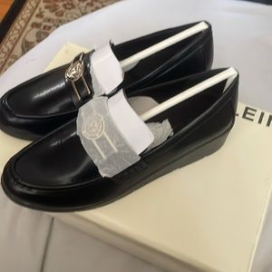 Anne Klein Akqamari wedge comfort heel loafer black size 6.5